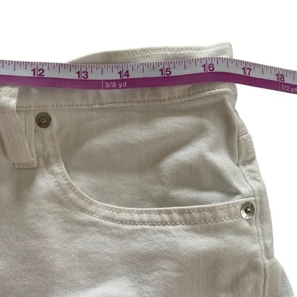 J. Crew Denim Shorts Womens 30 White High‎ Rise Button Fly Raw Hem Cut Off